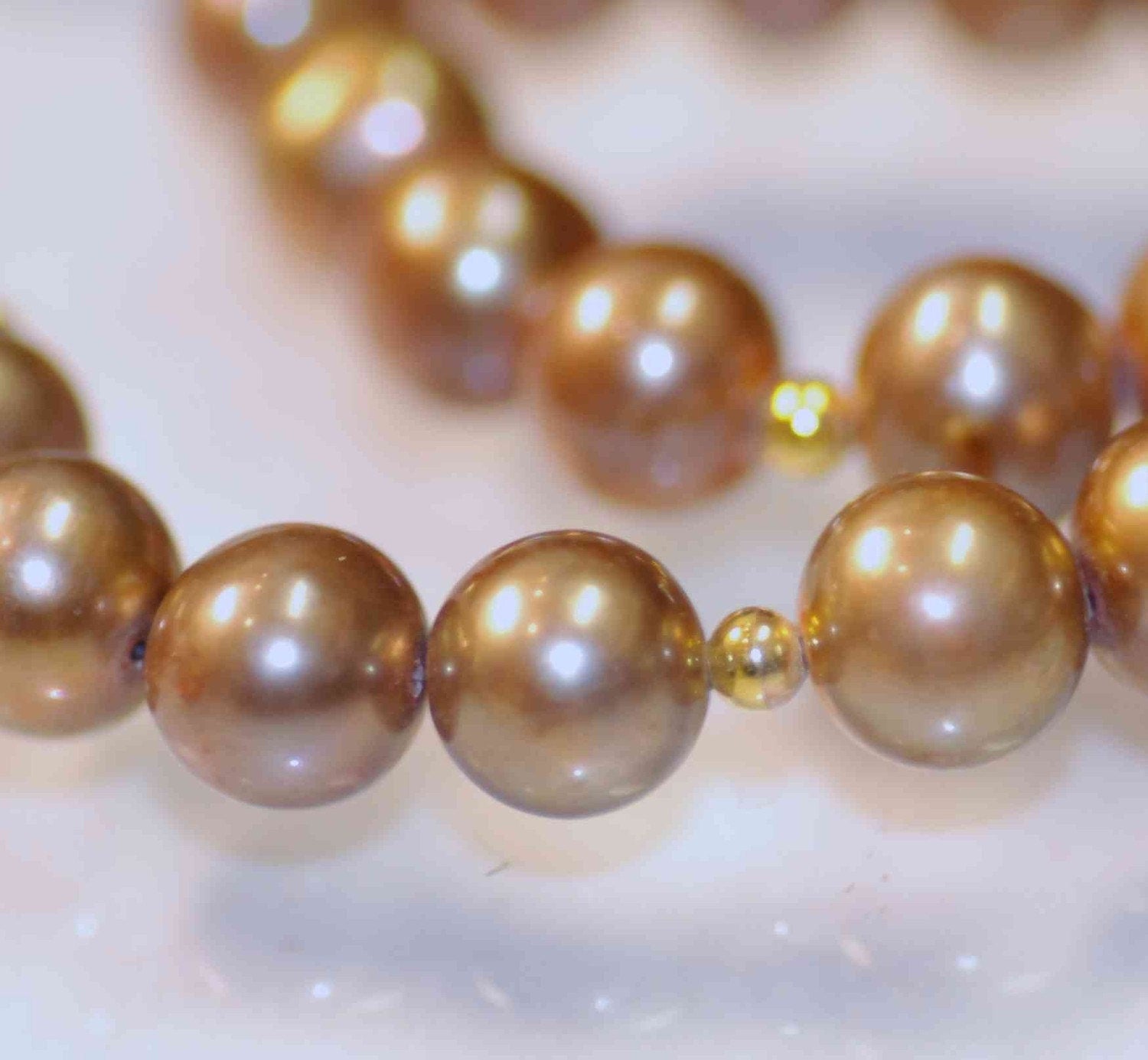 Freshwater Pearl LUXURY AA 8-8.5mm Round Genuine cultured chocolate pearl Vitage Tan Champagne Color--12 pcs set