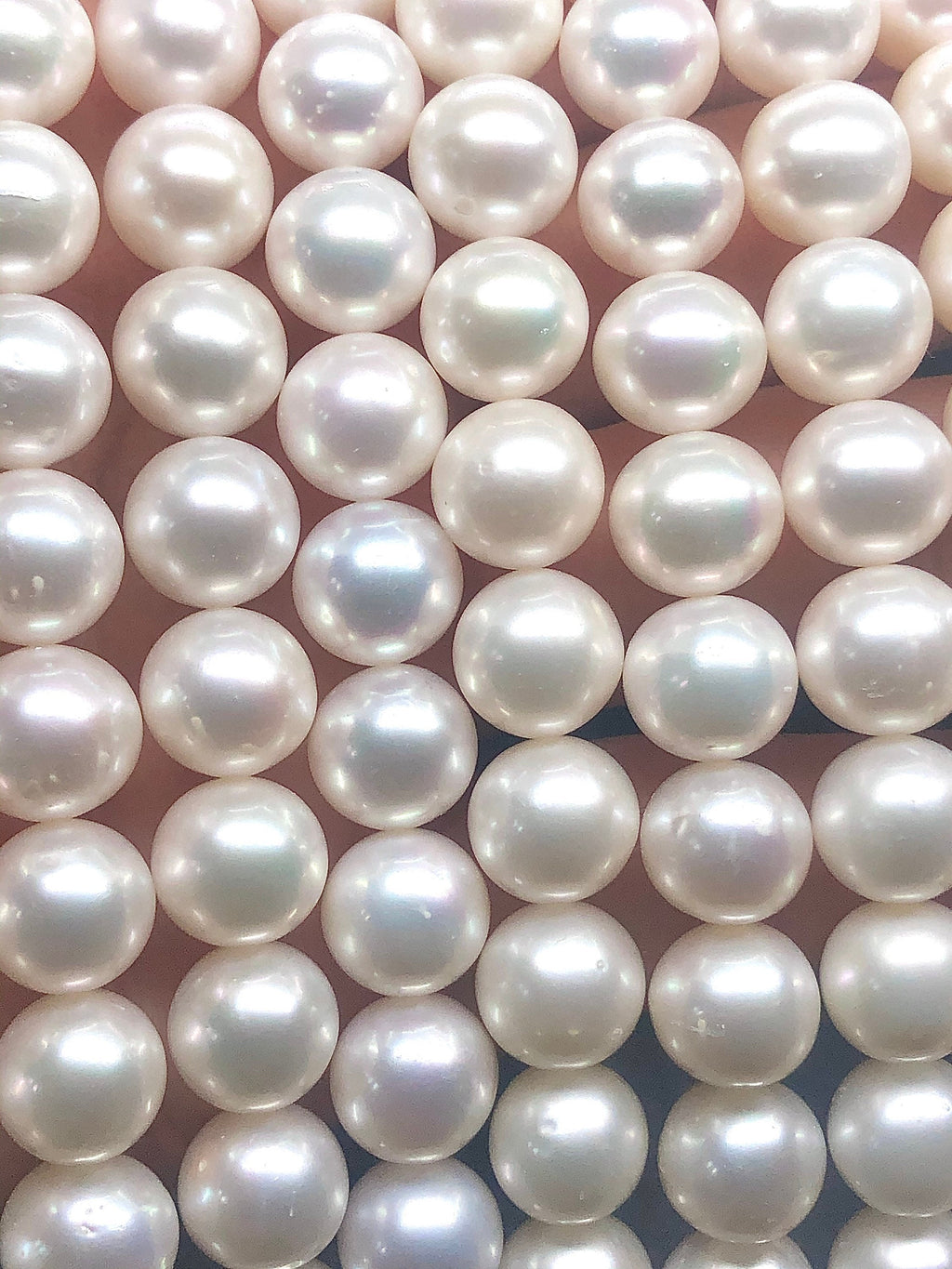 AA+ High quality Luster 10-11mm round Freshwater Pearl Natural Ivory White Pearl Beads 15.5'' Full Strand 40+ pc genuine pearl---#RS3010A
