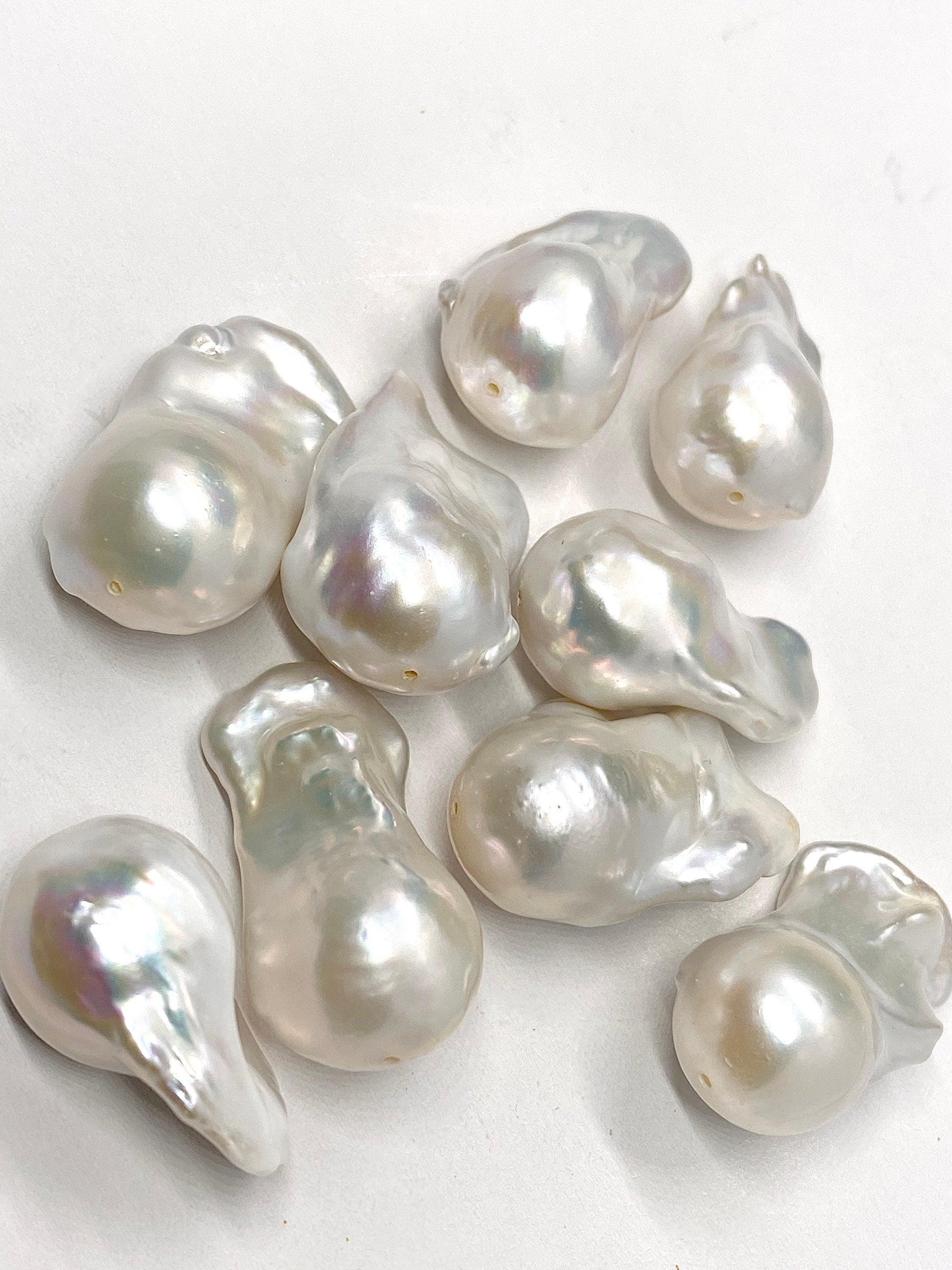 AAA+ Top quality 25-30mmX 15-18mm Unique Huge Fire Flameball Baroque pearl Natural white cultured genuine pearl WOW LUXUARY  #Isabella