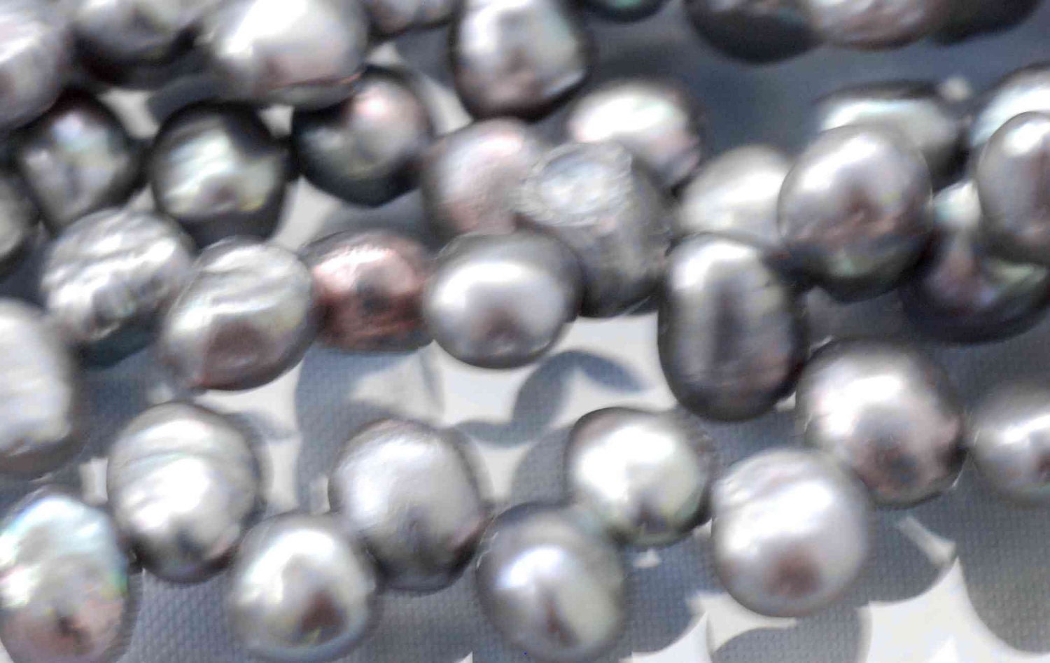 Top drilled 6X7mm dancing corn briolette  freshwater pearl, keshi pearl style, loose pearl beads for design--- 15" silver grey