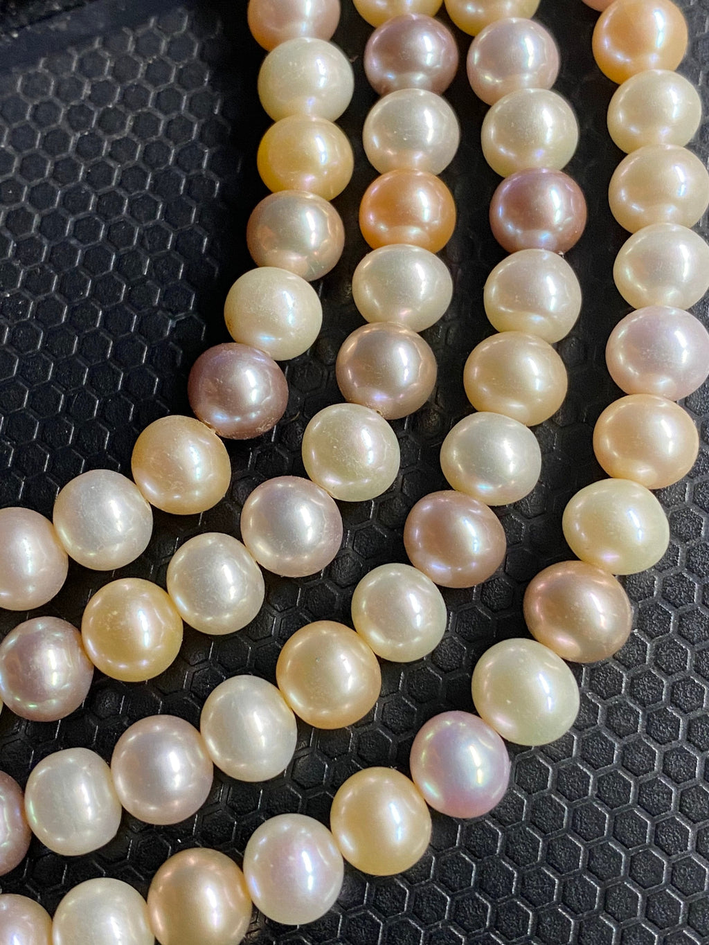 7-7.5mm AAA Round off natural multiple colors pearl 15.5" full strand Natural Pink purple white Genuine Freshwater Pearl great luster