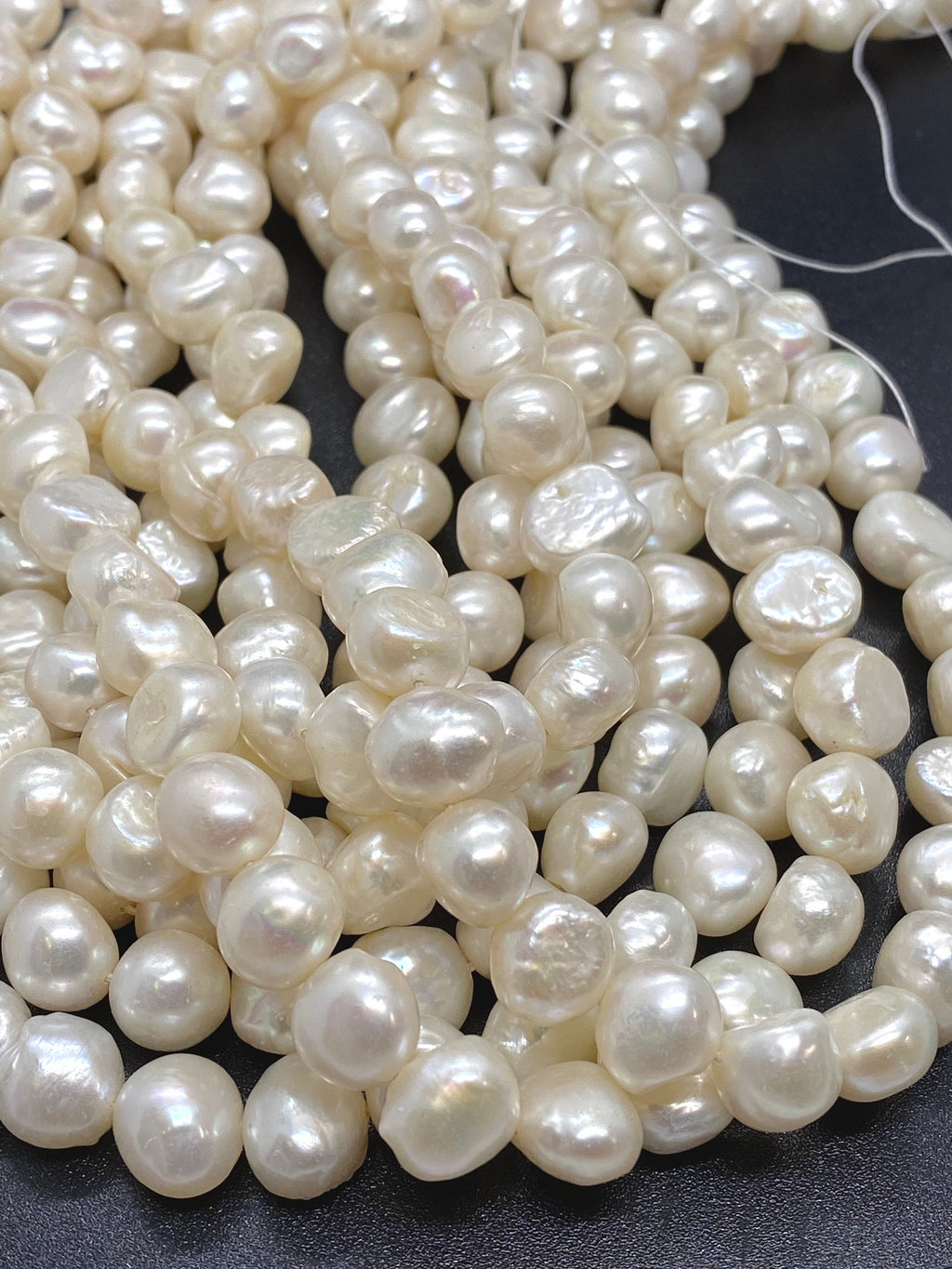 AA+ 10-11mm Big Baroque Pearl Ivory white cream Freshwater pearl beads Pebble nugget shape 16" 45pc loose pearl----New Arrival SALE #BA4105