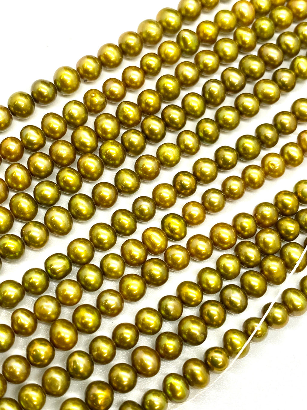 AAA 4-5mm Fresh olive Green Seed Pearl Round off Freshwater Pearl 15.5" full strand 90+pc petite pearl beads little girl pearl HOT DEAL