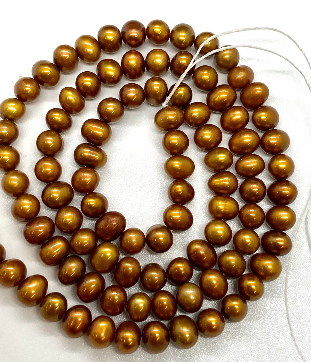 AAA 4-5mm Light Brown Seed Pearl Round off Freshwater Pearl 15.5" full strand 90+pc petite pearl beads little girl pearl HOT DEAL