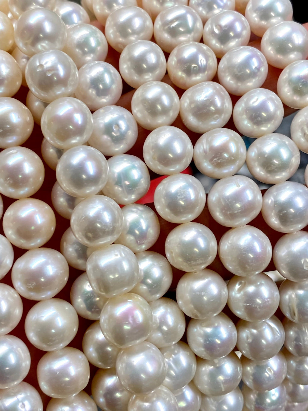 AA 9.5-10mm Large Hole Pearl, Round potato Freshwater Pearl, Ivory white loose pearl beads set 2.2mm 3mm hole SALE 30% OFF #LH8010A