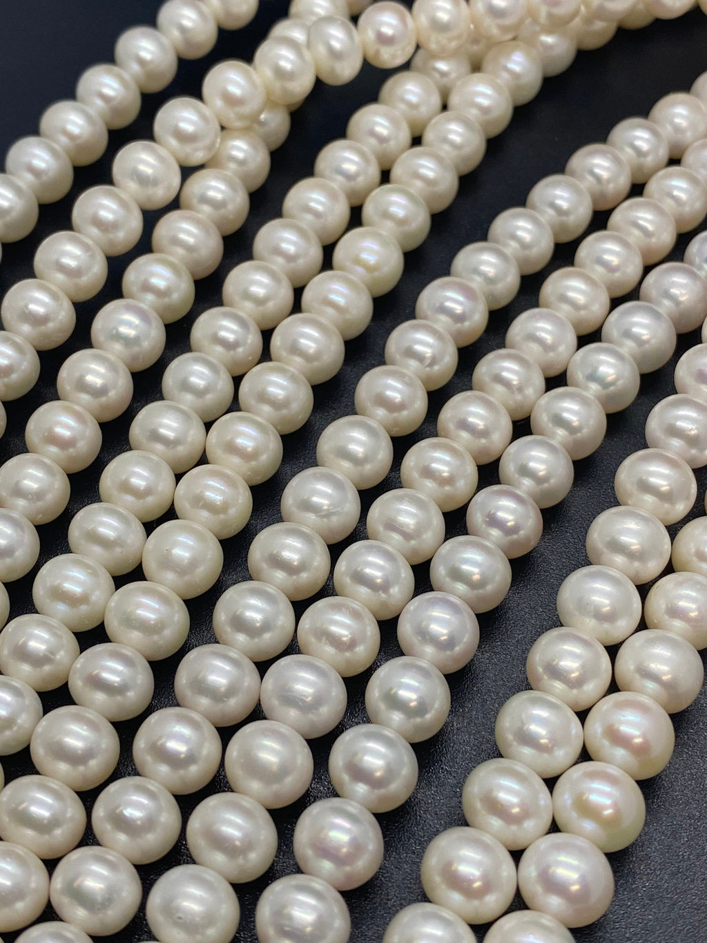 50% OFF AAA 9-10mm Round Freshwater Pearl roundel Potato Pearl Natural Luster White 15'' Full Strand genuine pearl #RS3004LDA --Wholesale