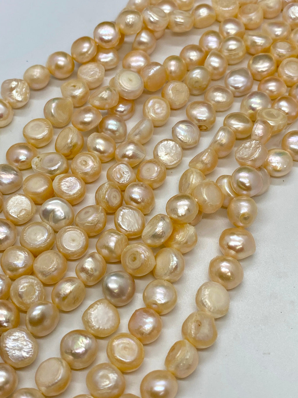 Flash SALE 10mm Large baroque Freshwater pearl Corn nugget Pearl peach champagne  pearl beads  15'' full strand 40+ pc New Clearance #02003P