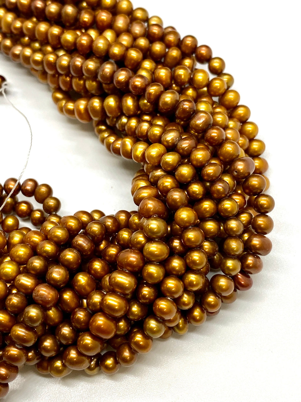 AAA 4-5mm Light Brown Seed Pearl Round off Freshwater Pearl, 15.5" full strand 90+pc petite pearl beads loose pearl HOT Deal 014