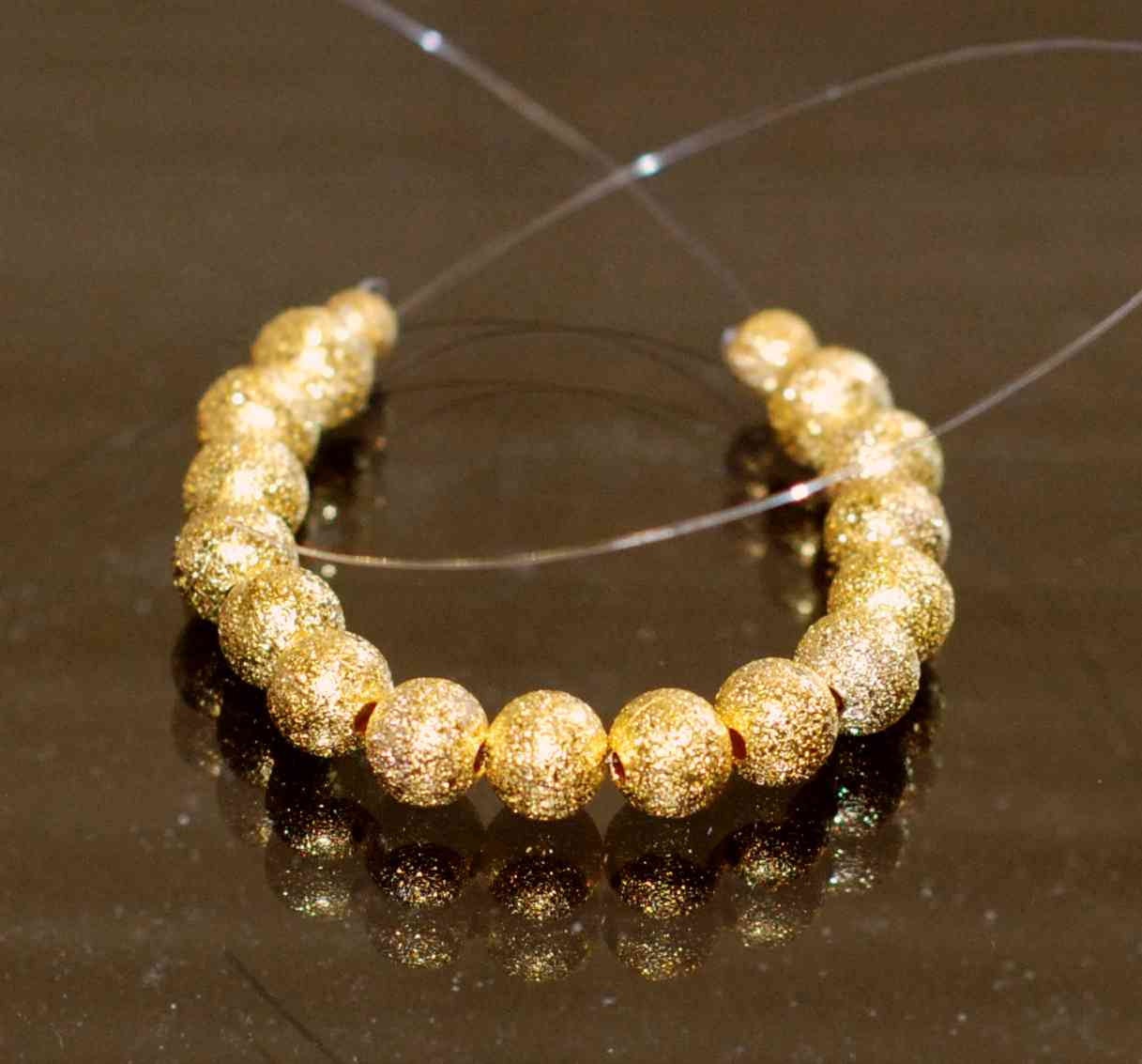 6mm 24k Gold Thick Plated Round Beads-----12pc set finding spacer----Promotion Sale #FDP227