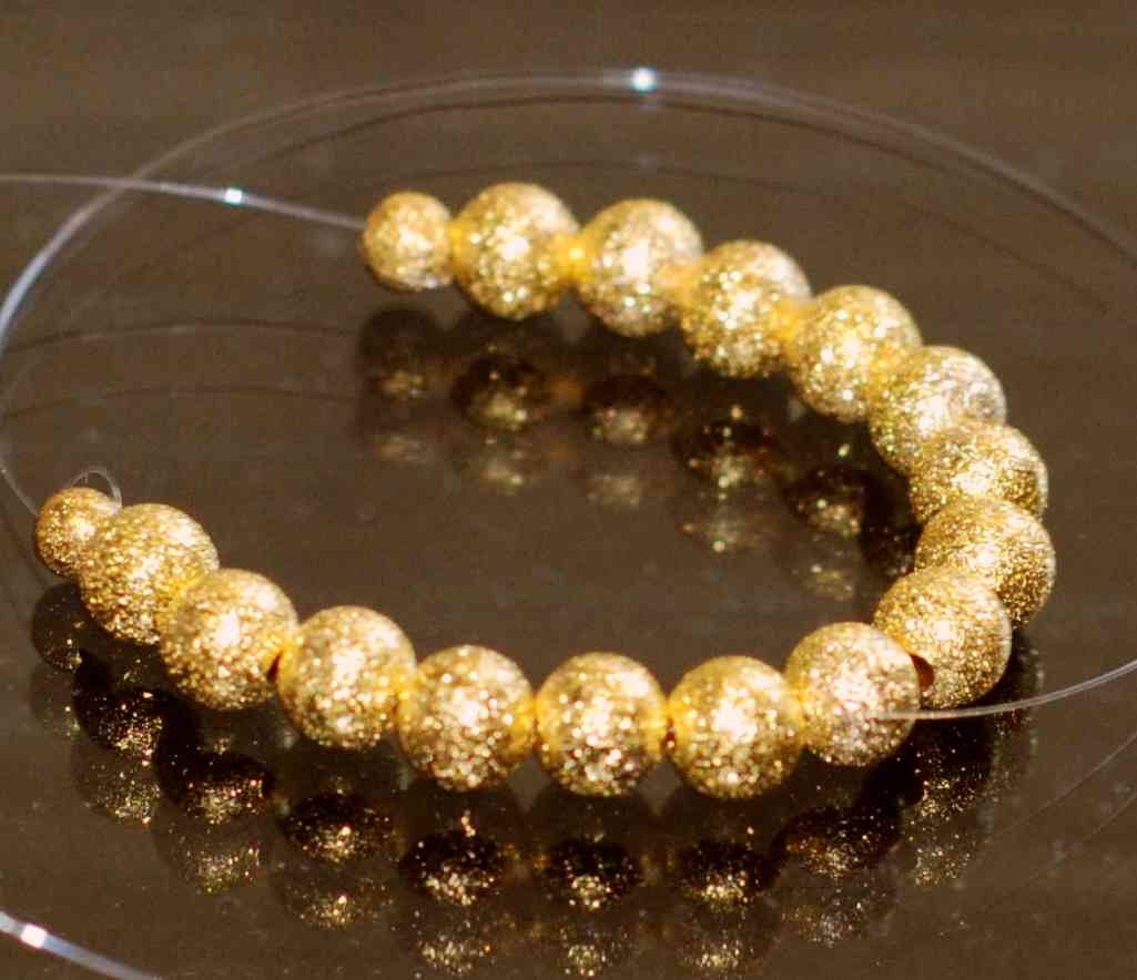 6mm 24k Gold Thick Plated Round Beads-----12pc set finding spacer----Promotion Sale #FDP227