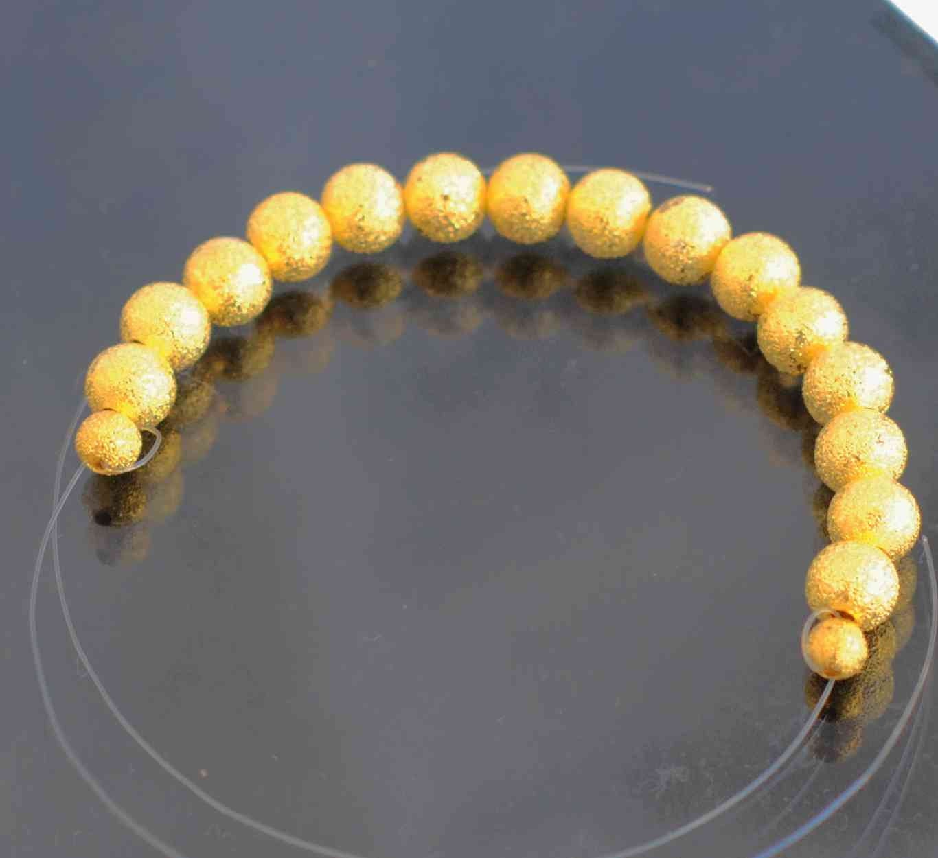 6mm 24k Gold Thick Plated Round Beads-----12pc set finding spacer----Promotion Sale #FDP227