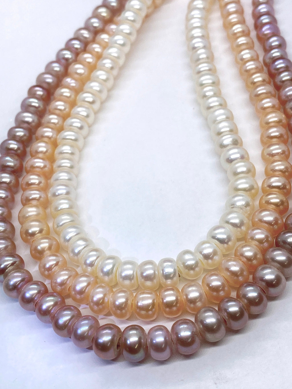 AAA 8mm Roundel button Freshwater Pearl, 1.5mm 2.2mm 3mm Large Hole Pearl Natural pink peach champagne white pearl beads LH8063 NEW