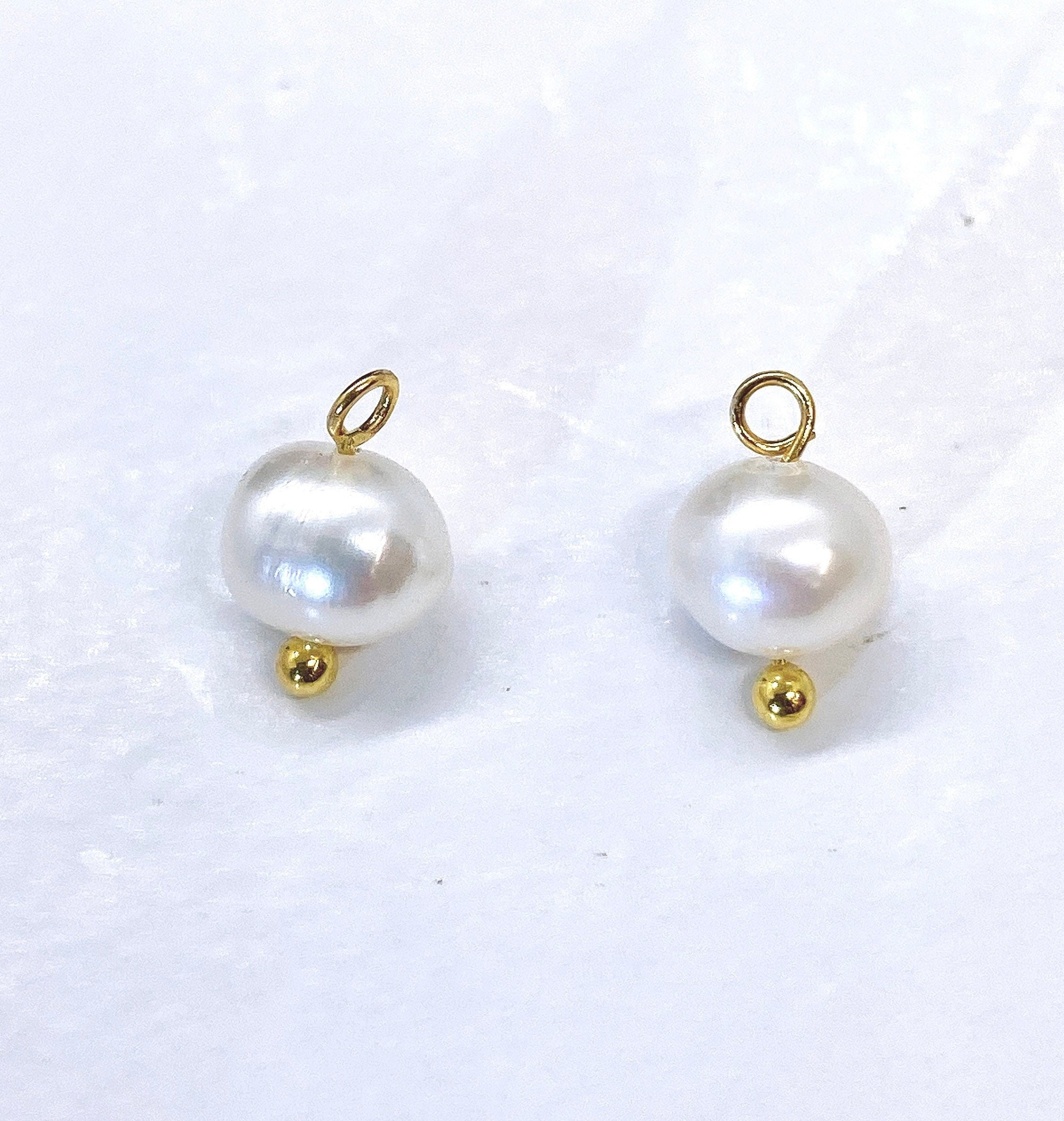 6pc natural pink Freshwater Pearl Dangle Pendant, tiny pearl charm, DIY Making jewelry, round off pearl Charm, gold sterling silver, CR1001P