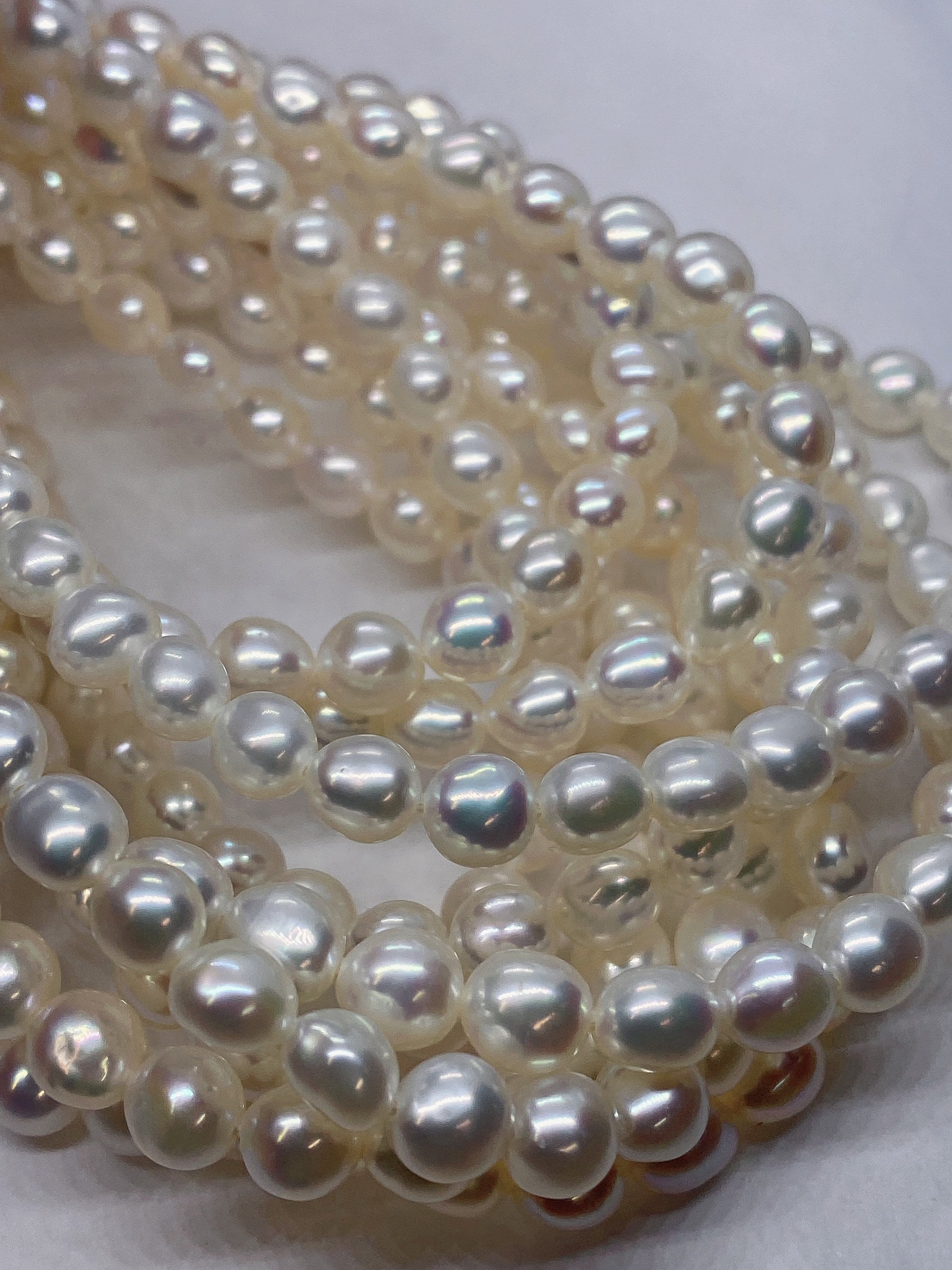 AAA high quality 6mm Baroque Akoya Cultured Pearl strand, Keshi nugget pearl, genuine cultured pearl---stunning luster pearls #KS4001