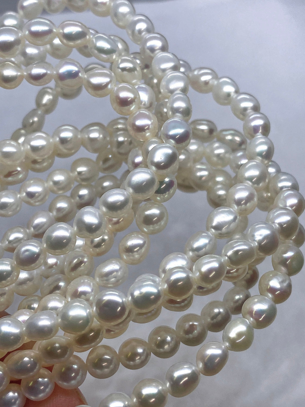 AAA high quality 6mm Baroque Akoya Cultured Pearl strand, Keshi nugget pearl, genuine cultured pearl---stunning luster pearls #KS4001