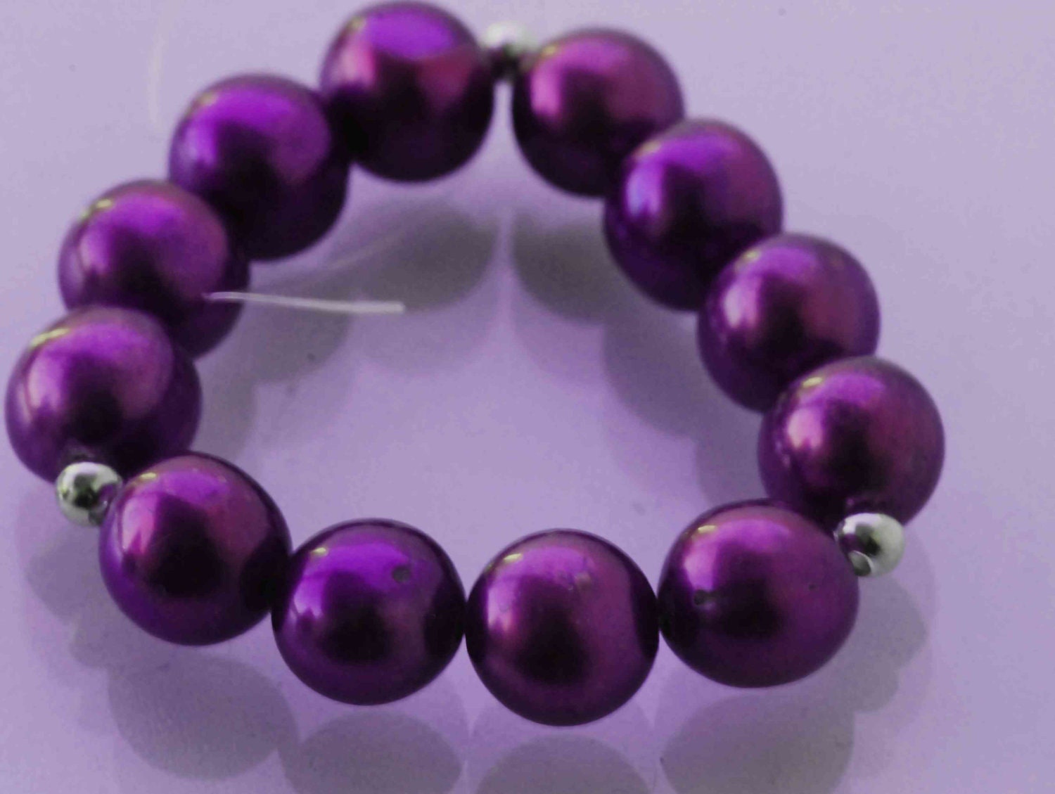 8-8.5mm LUXURY AA Round Genuine cultured Freshwater Pearl --Deep Purple wedding bridal Color----12 pcs