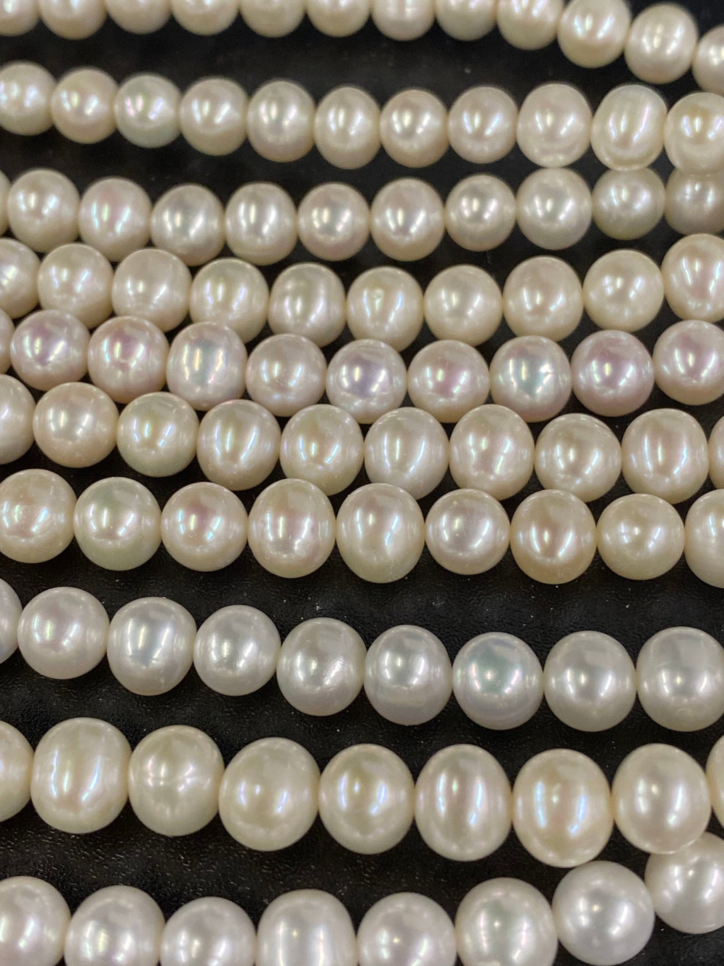 New SALE AA 8-9mm Round Off Cultured Freshwater Pearl 15.5" full Strand Luster Ivory White pearl 50+ pc beads Excellent Barging #RS3016NX