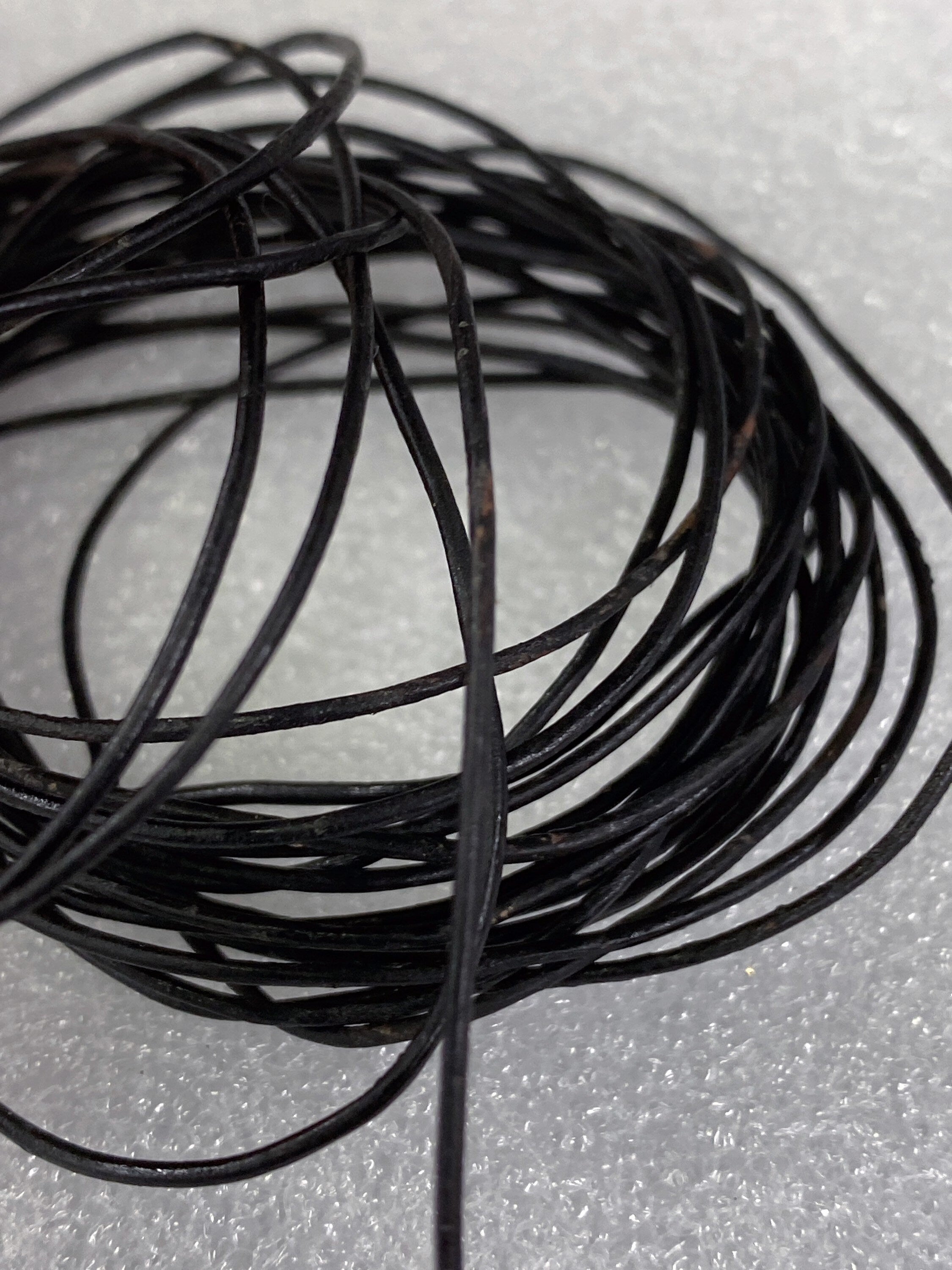 1mm Natural genuine Leather Cord, Stunning Brown, Black leather cord, Large hole Pearl Beads string,1/3/5/10 yard high quality Cord F9024