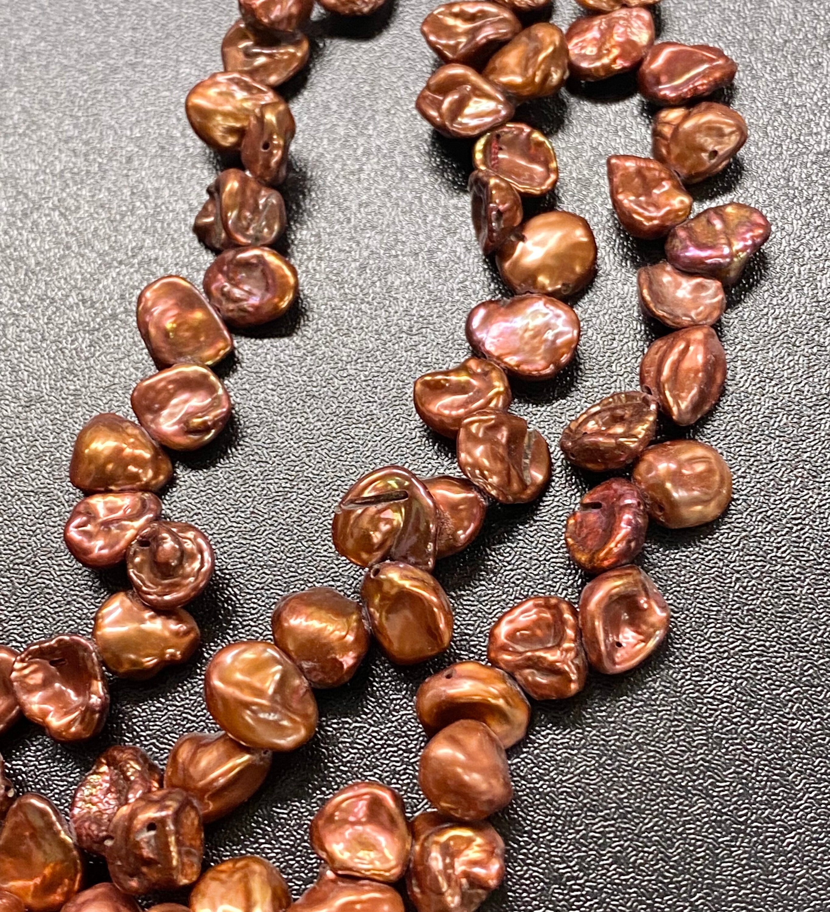 AAA quality 7-8mmX9-10mm Briolette bronze Keshi Pearl, Top Drilled pearl, short strand 15pc delegate Dancing pearl Beads, new arrival K3009