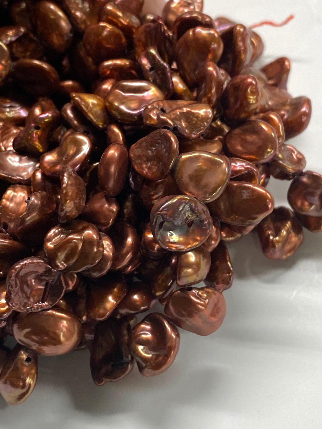 AAA quality 7-8mmX9-10mm Briolette bronze Keshi Pearl, Top Drilled pearl, short strand 15pc delegate Dancing pearl Beads, new arrival K3009