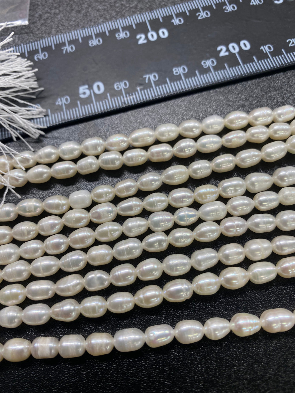 NEW SALE AA 5-6mm X 7mm ivory white Baroque oval Freshwater pearl,  14” full strand genuine pebble nugget pearl,  rice pearl beads #BA4105A
