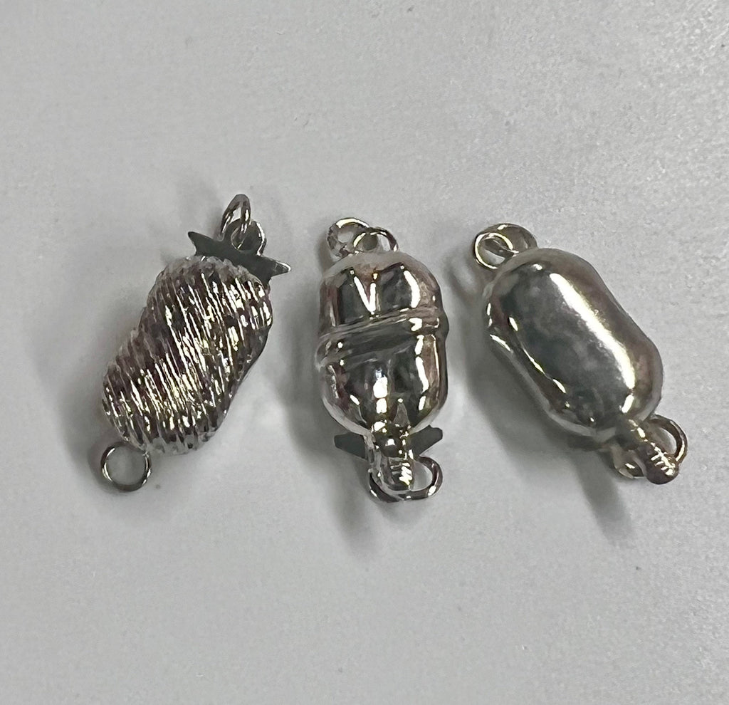 14k GF pearl Clasp 14/20 White Gold filled Clasp 8x12mm beading bix clasp oval kidney shape #FDC011