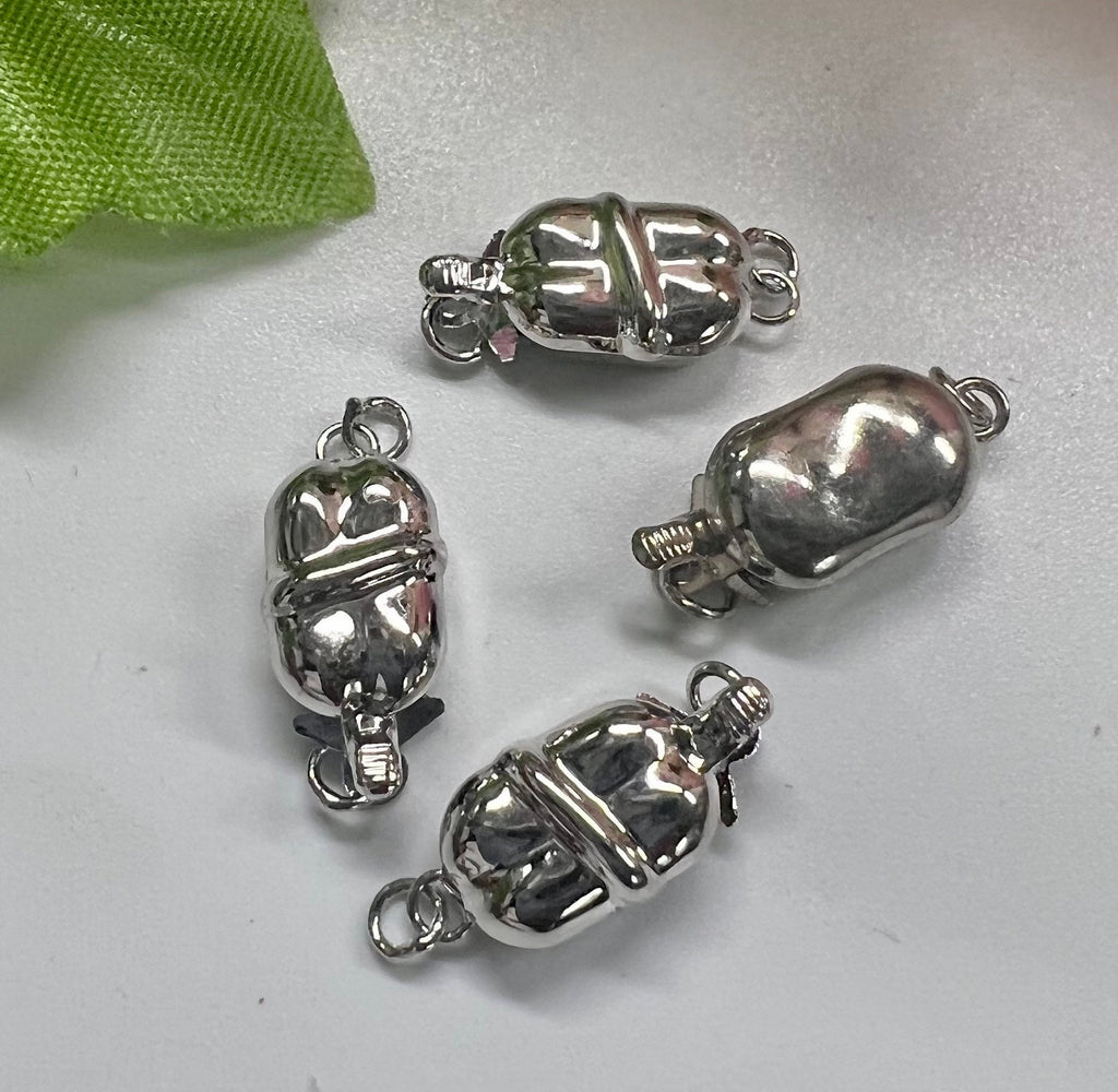 14k GF pearl Clasp 14/20 White Gold filled Clasp 8x12mm beading bix clasp oval kidney shape #FDC011