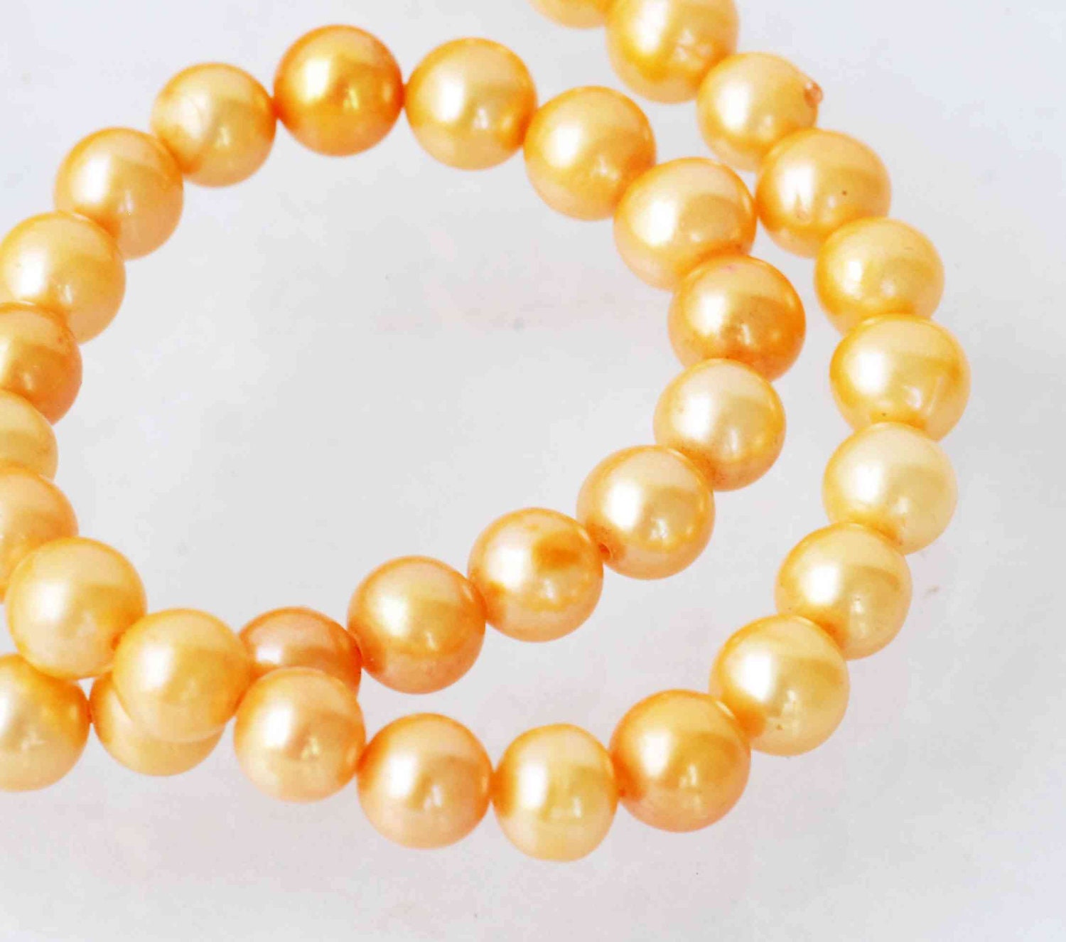 AA+ 5-6mm Yellow Golded Freshwater Pearl very Round pearl beads Full Strand 15 inch loose pearl--- NEW Arrival Promotion SALE