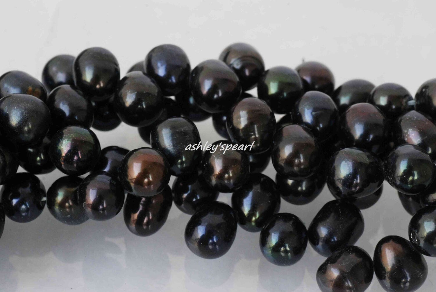 Dancing Top Drilled  Freshwater Pearl peacock black stunning AAA pearl beads 11mmX8mm Big Briolette pairs for design 15" full strand 60pc+