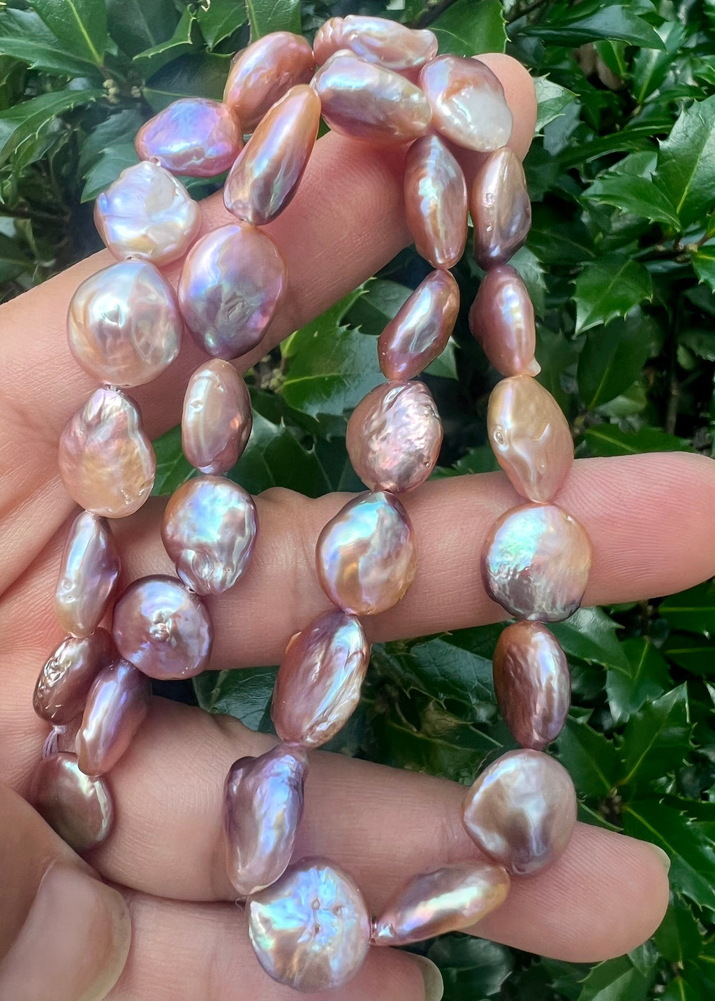 AA+ Rare 11-12mm metallic baroque Coin pearl, super Luster natural color, genuine Freshwater coin pearl, 15" strand coin pearl beads  KC3041