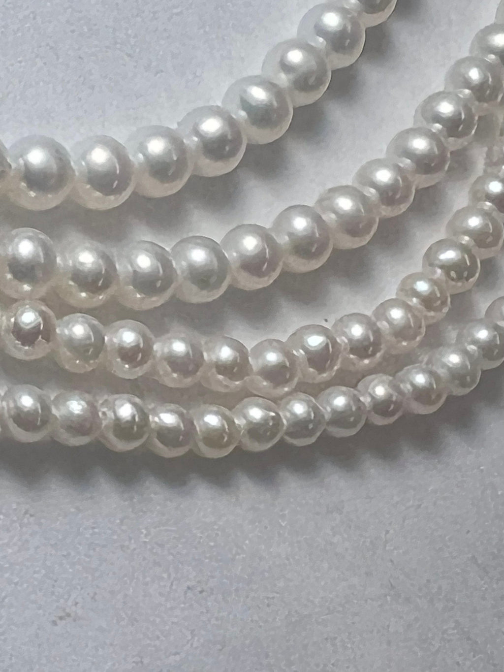 NEW AAA+ Gem quality 3mm 4mm Seed Akoya Pearl 15.5" full strand over105pc 135+ pc round seeds genuine pearl ---for designer SD72002