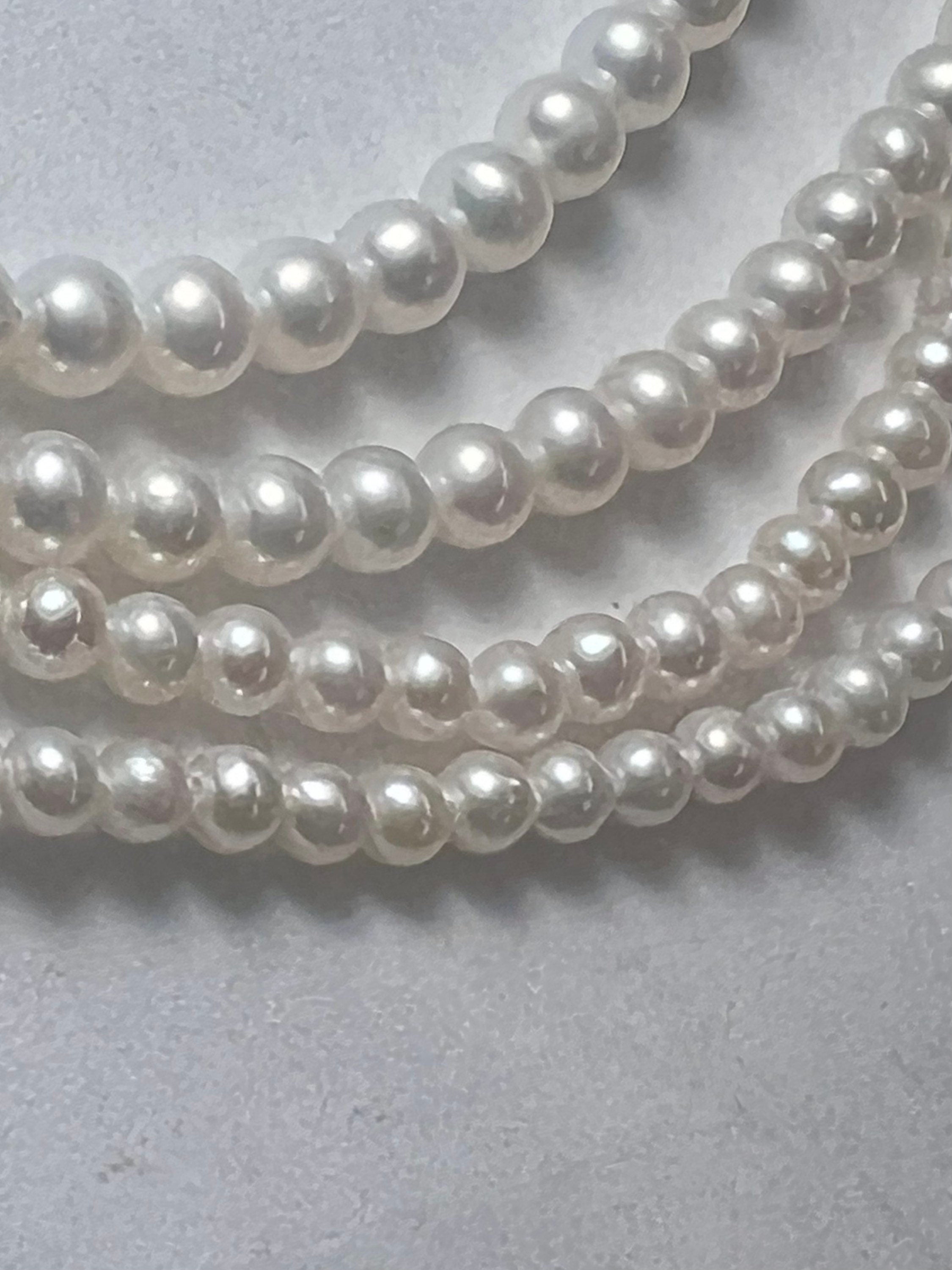 NEW AAA+ Gem quality 3mm 4mm Seed Akoya Pearl 15.5" full strand over105pc 135+ pc round seeds genuine pearl ---for designer SD72002