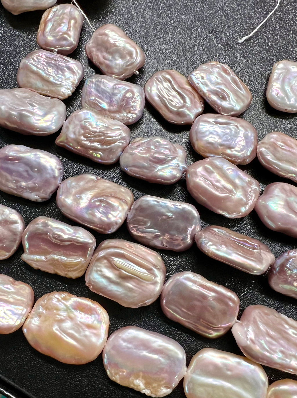 Single piece AAA+ 15X20mm Baroque Square Pearl beads, natural pink purple Rectangle Coin Freshwater Pearl for pendant or earring KC3039A