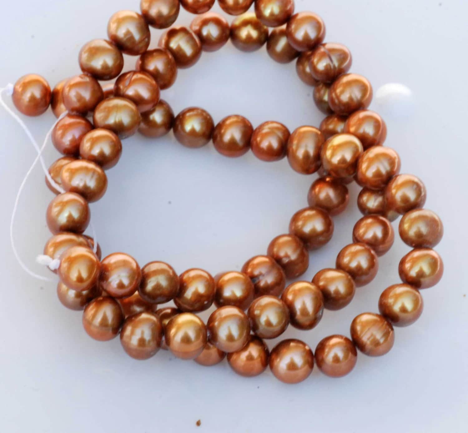 AA 6mm Full Strand Freshwater Pearl round potato pearl bronze brown pearl--15" strand---wholesale #RS2013