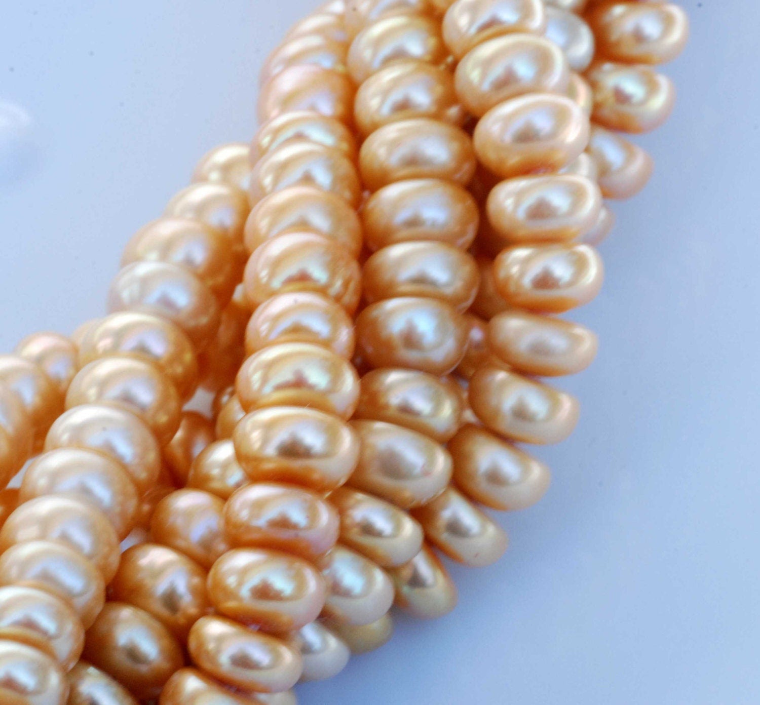 Button Pearl Roundel pearl Freshwater Pearl golden yellow AA 4X6.5m----16" Full Strands 100 plus pieces---wholesale pearl