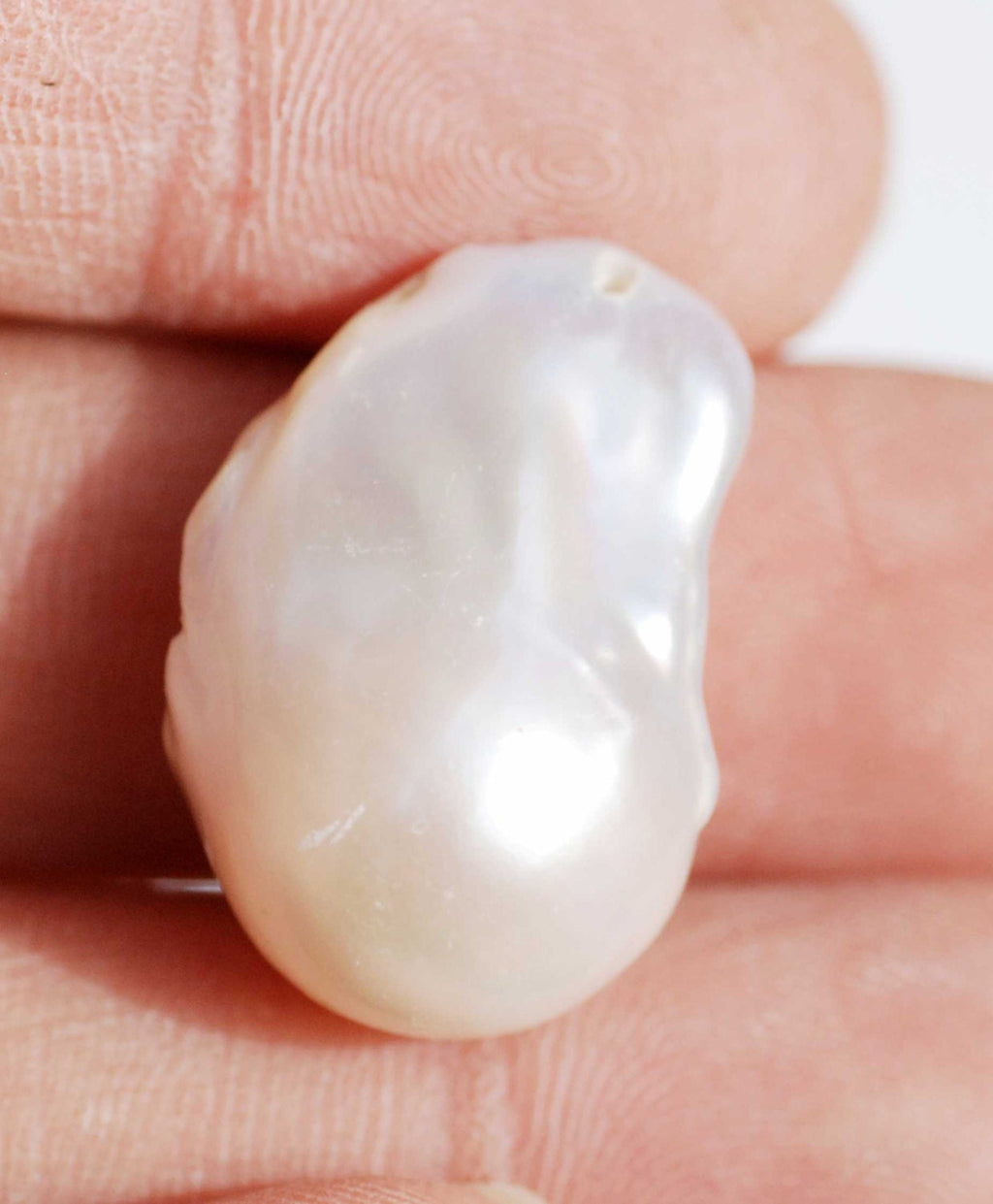 Baroque Pearl Unique Huge Flameball pearl Natural White Ivory cultured ---25-30mmX 14-18mm genuine pearl--WOW LUXUARY Bridal Pendant design