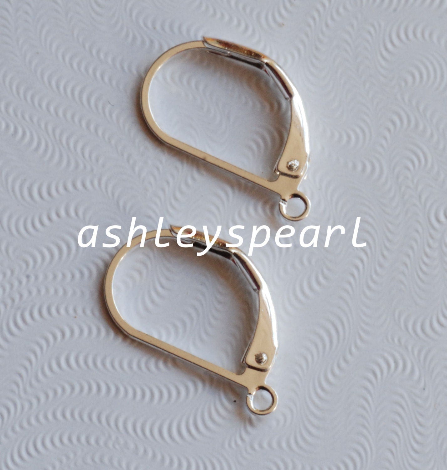 925 sterling silver plated over Copper Lever Back LONGER Earring Wire with French Ring - Nickel Free - 20 Pc -F9019