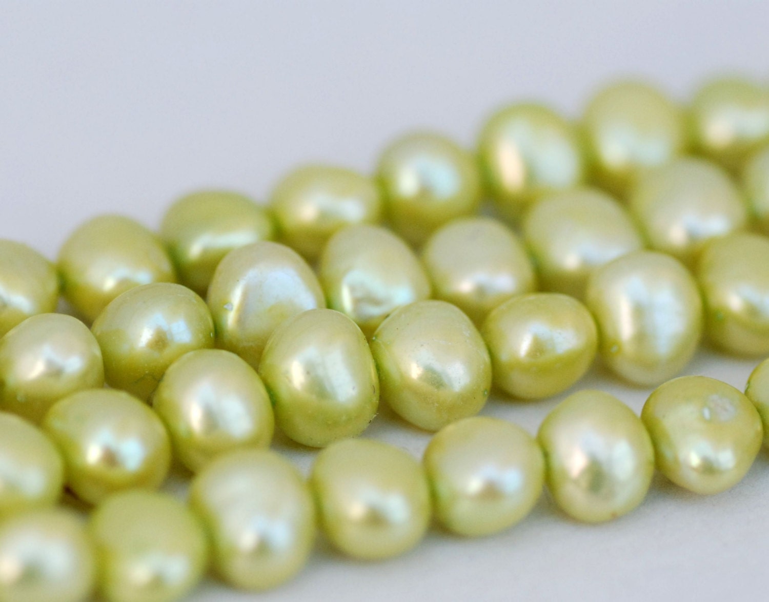 AAA Corn Pearl Baroque Pearl Nugget Pearl Freshwater Pearl stunning apple green spring mint 8-9mm----15'' full strand 50pc #CB6033