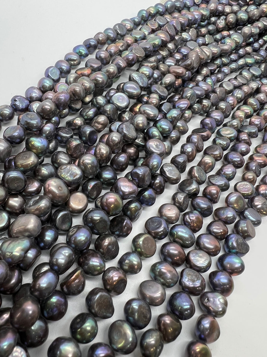 AA 8-9mm Corn nugget Pearl Baroque Freshwater Pearl stunning peacock blue black color pearls----15" full strand 50 pcs  #CB6038P NEW Arrival