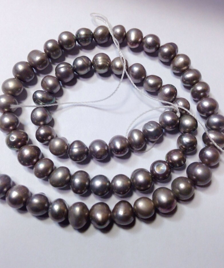 Full Strand Grey Freshwater Pearl 5-6mm 15" 70pc round potato pearls--- NEW Arrival Promotion #RS2021