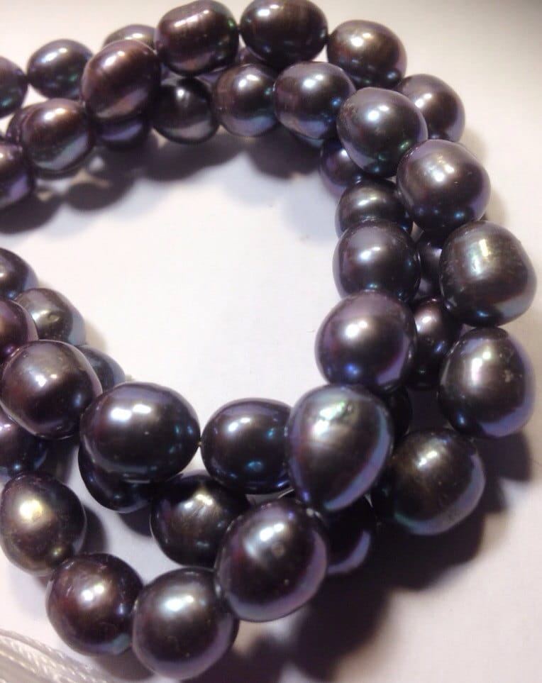 AAA 9X11mm Baroque Rice Freshwater Pearl Peacock oval loose pearl --16" full strand 36 pcs pearl beads #DR3025
