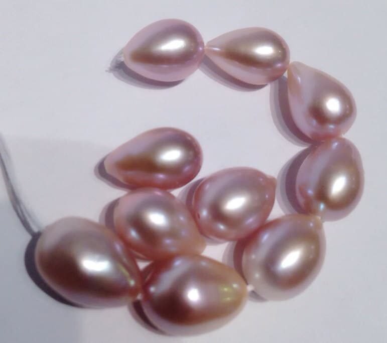 8X11mm AAA+ quality Tear Drop Pearl Freshwater Pearl natural lavender ----matched pair for earring-----NEW Arrival