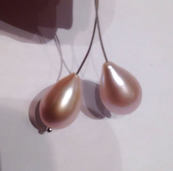8X11mm AAA+ quality Tear Drop Pearl Freshwater Pearl natural lavender ----matched pair for earring-----NEW Arrival