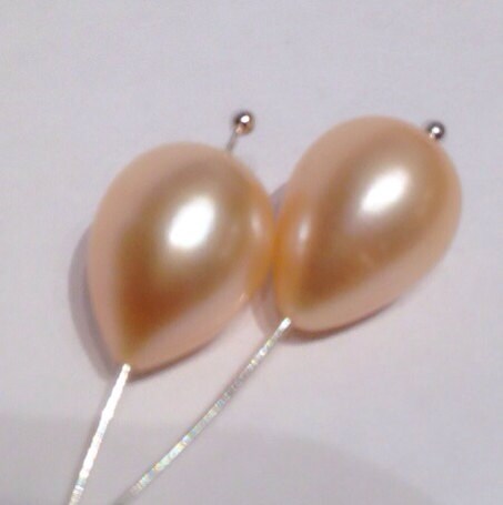 8X12mm AAA quality Tear Drop Pearl Freshwater Pearl natural golden champagne pearl beads matched pair for earring DIY NEW Arrival