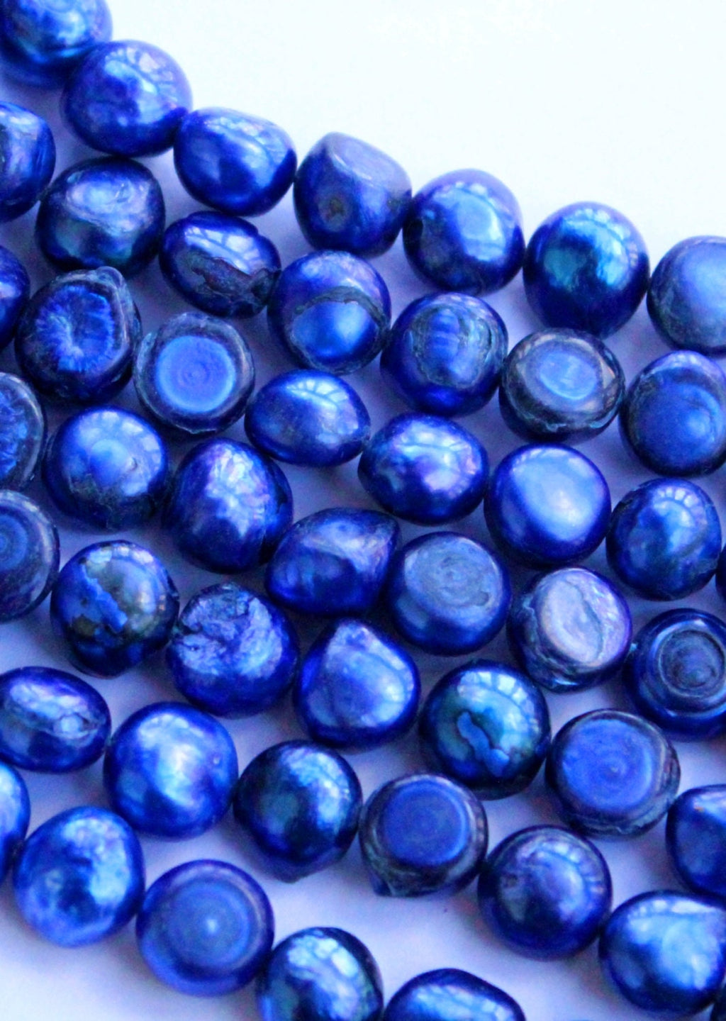 9-10mm Baroque Pearl Nugget Pearl Freshwater Pearl stunning bright blue loose pearl beads, 15" full strand 50 pcs #CB6048 Clearance SALE