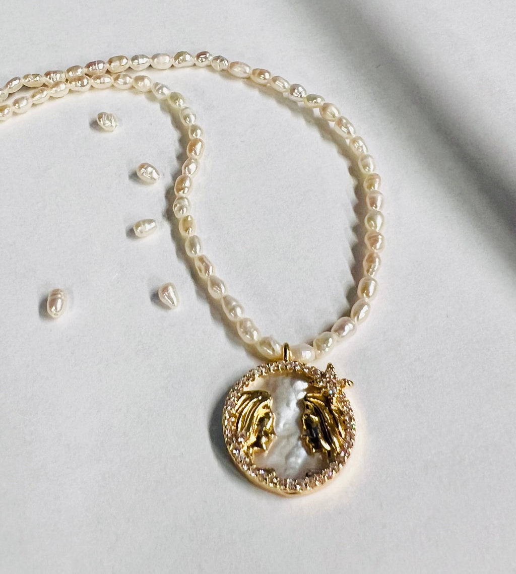 14k Gold plated constellation charm, mother of pearl zodiac charm, pave zodiac pedant, paved CZ sign charms for necklace  #FDC020 NEW