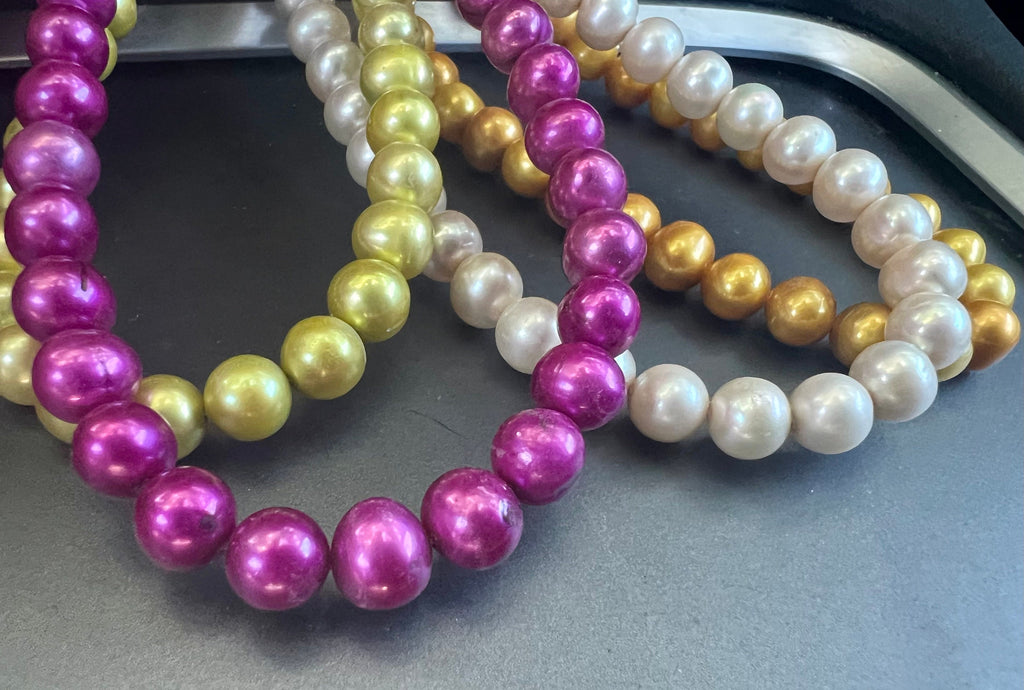 AA 7-8mm full strand 15” rare golden yellow color freshwater pearl, round potato pearl 56 pieces R7080Y004 --NEW arrival