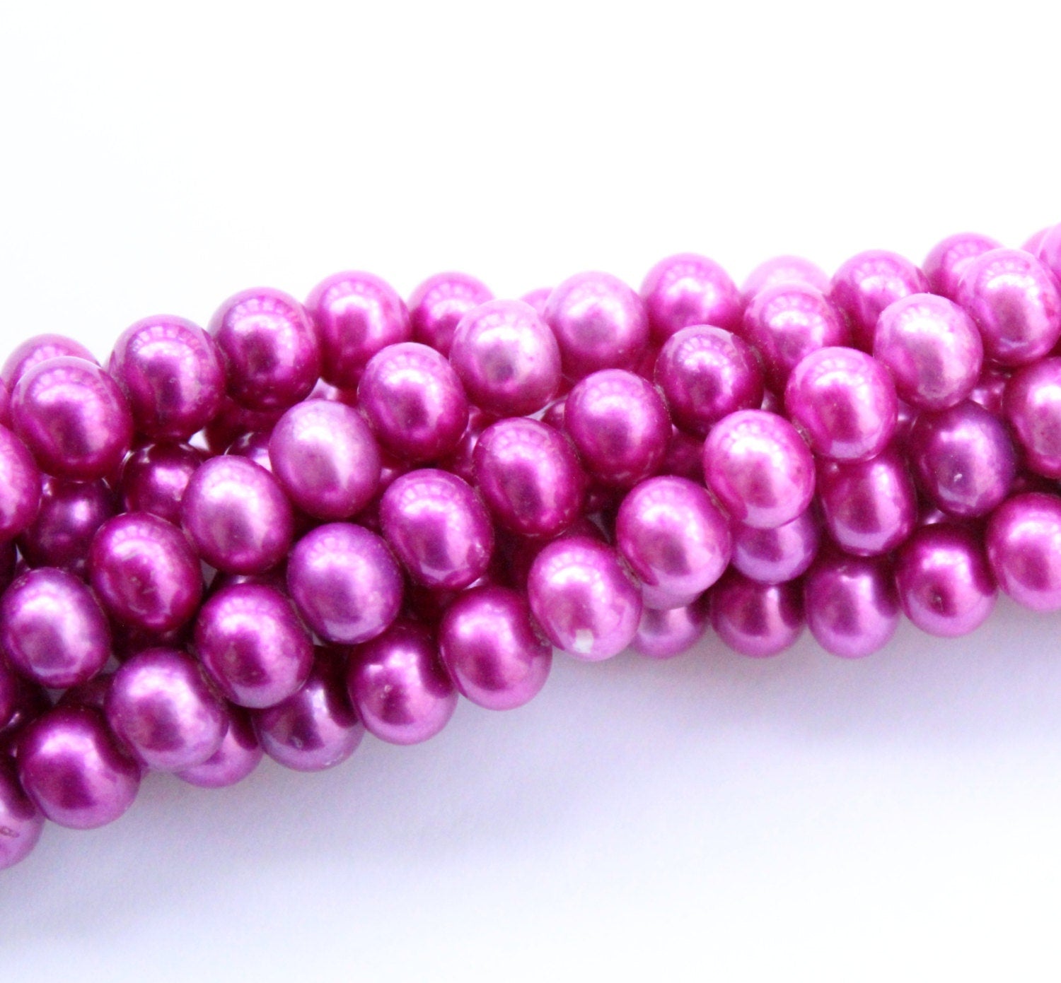 Freshwater Pearl Round pearl claret purple 7.5-8mm A-AA potato 7.5" half strand 25+ pcs  pearl earring bracelet #RP1013