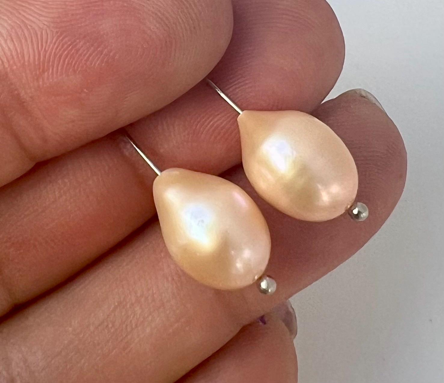 Rare Tear Drop pearls Natural Color! 9-10 mm Freshwater Cultured Pearl for Design Jewelry Project-matched pair for earring NEW