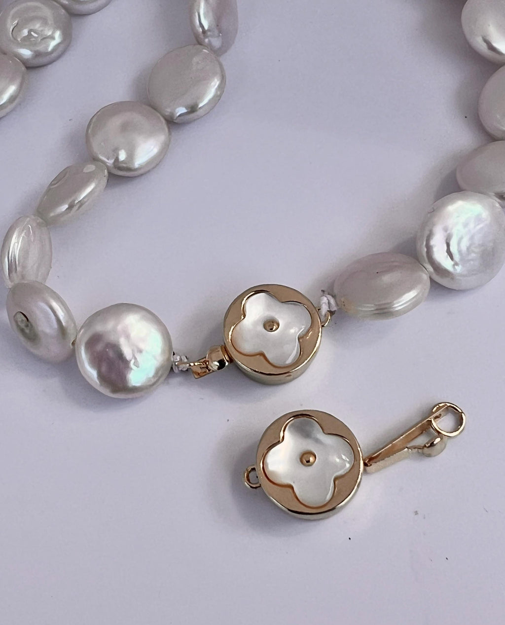 14k Gold plated pearl Clasp set, baroque pearl gold box clasp, elegant leaf clover mother of pearl connection clasp, wholesale #FDC023 NEW
